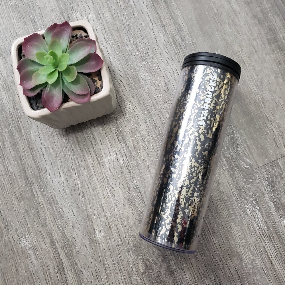 Starbucks Travel Tumbler 16oz Black & Gold